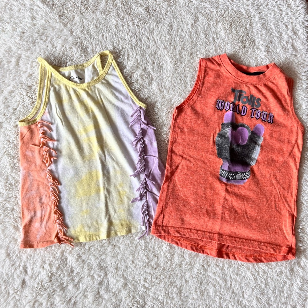 Art Class and Trolls Tank Tops Girls Sz 4t